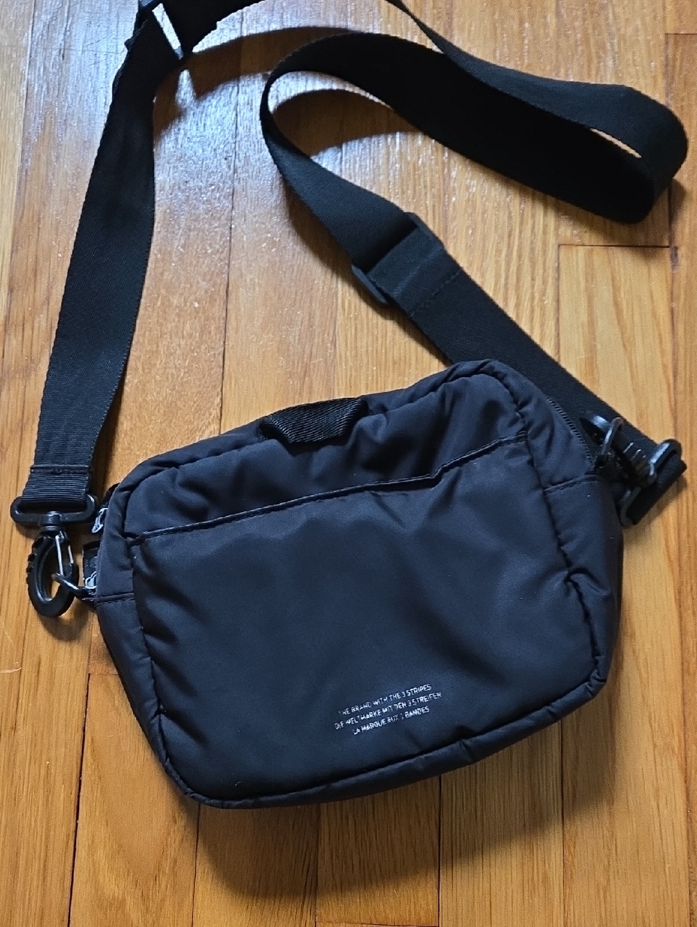 Adidas Black Crossbody Shoulder Bag with Adjustable Strap - Picture 3 of 9